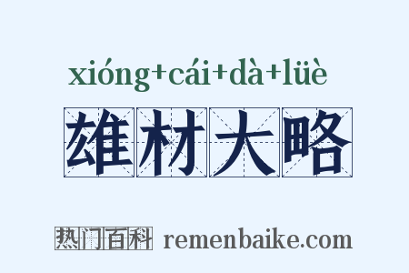 雄材大略是什么意思的图片